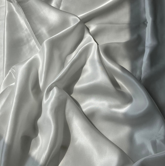 16 Momme Silk EcoVero Satin 140cm Width Natural White