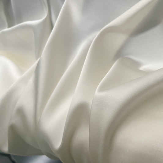 28 Momme Stretch Silk Satin Natural White