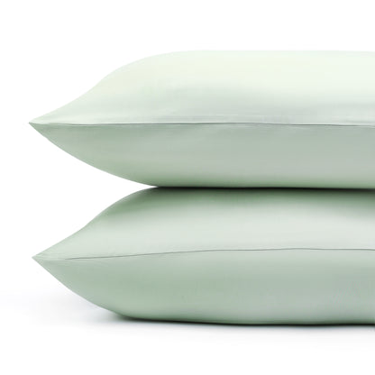 Organic Bamboo Pillowcase Set - Ice Green