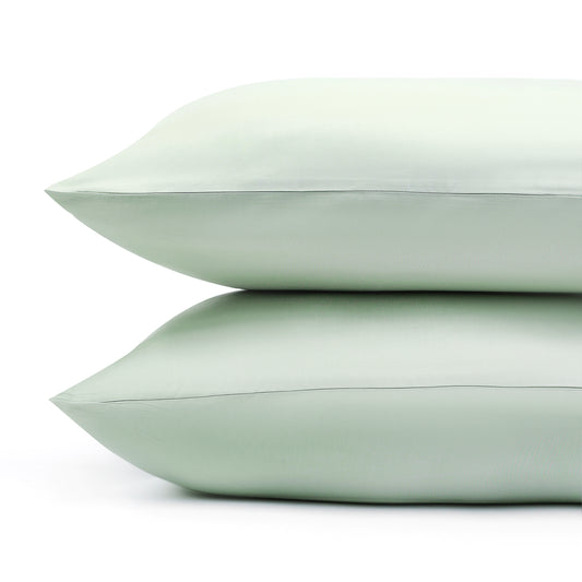 Organic Bamboo Pillowcase Set - Ice Green