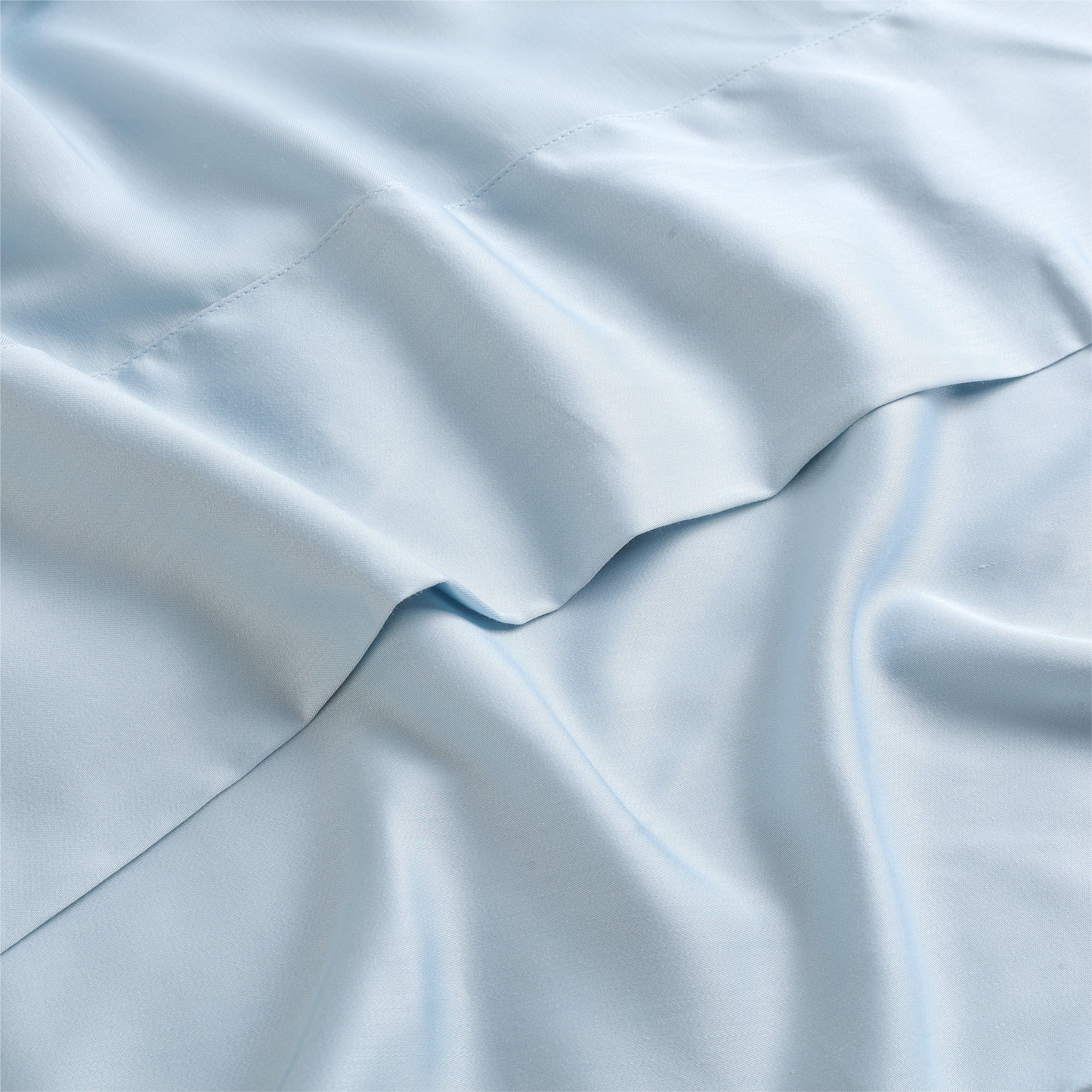 Organic Bamboo Flat Sheet - Sky Blue