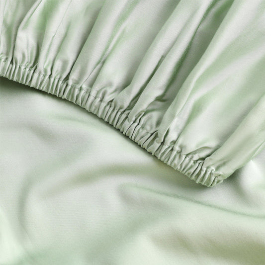 Organic Bamboo Fitted Sheet - Ice Blue