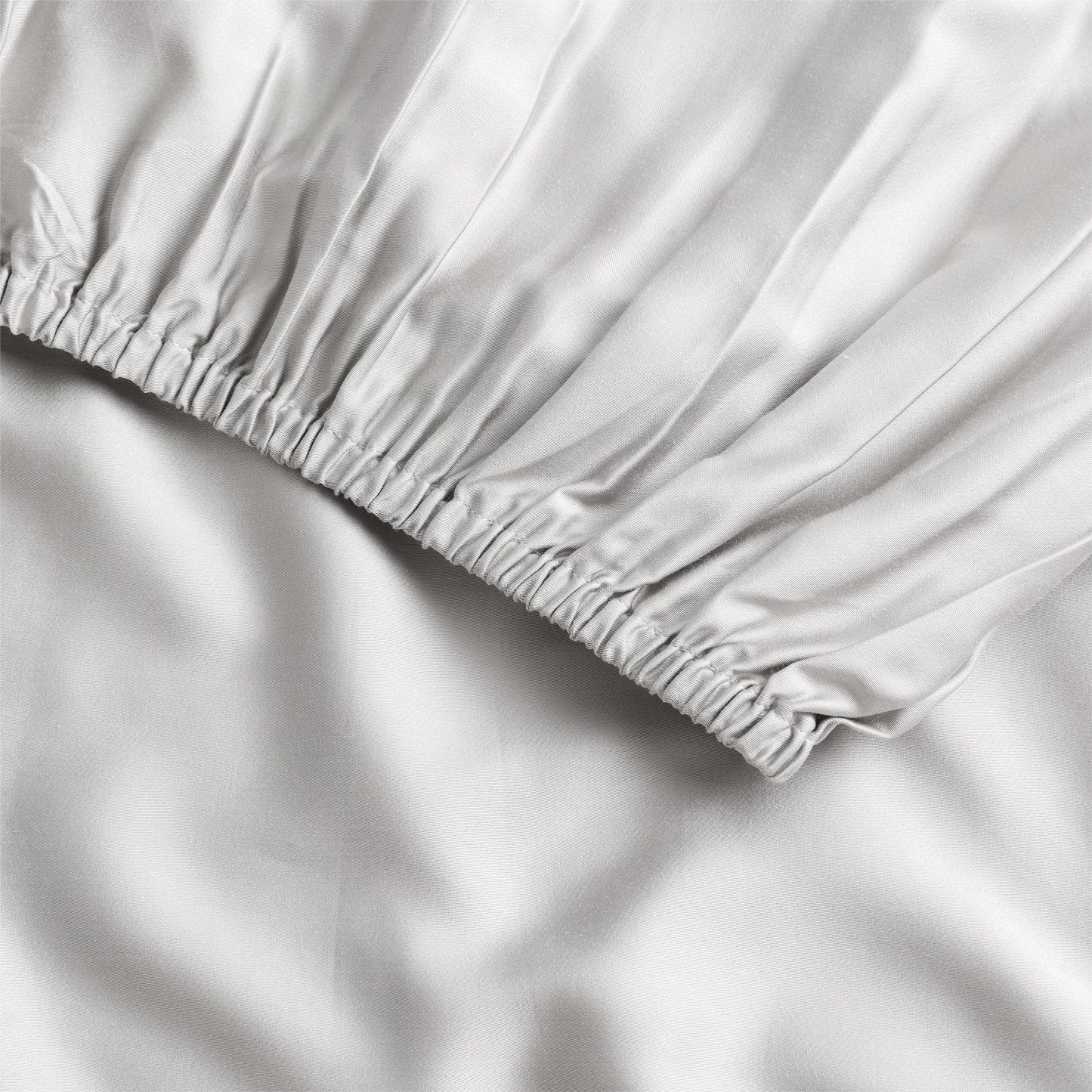 Organic Bamboo Fitted Sheet - Silver