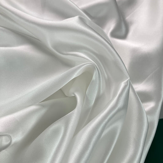 12 Momme Silk Satin Crepe 140cm Width Natural White